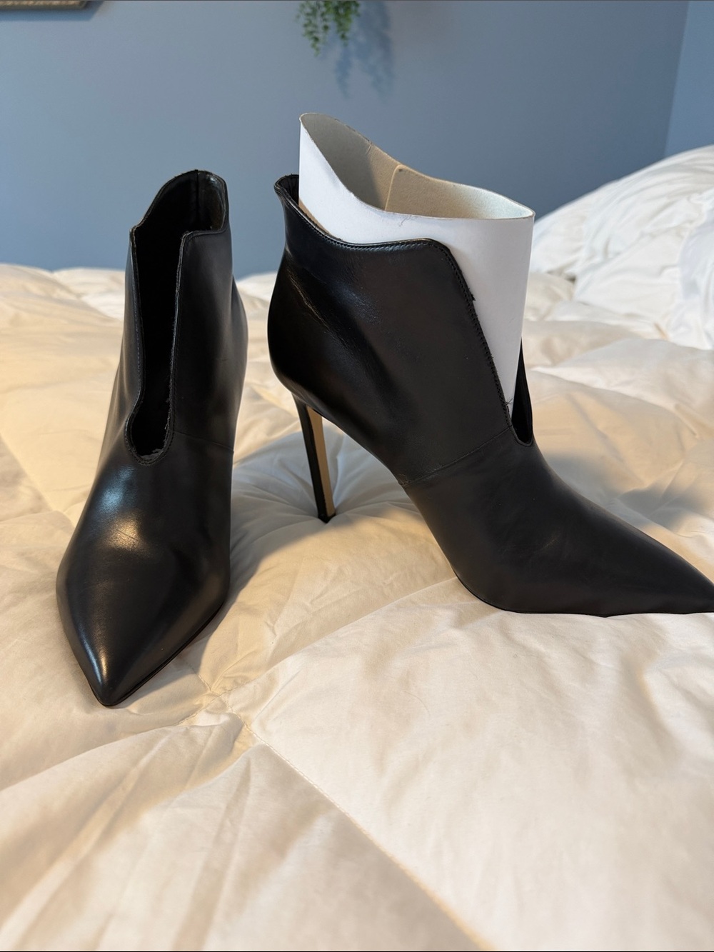 Nine West Black Pointed Stiletto Ankle Booties